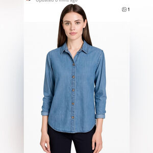 Anthropologie Thread & Supply Chambray Button Down Shirt Medium